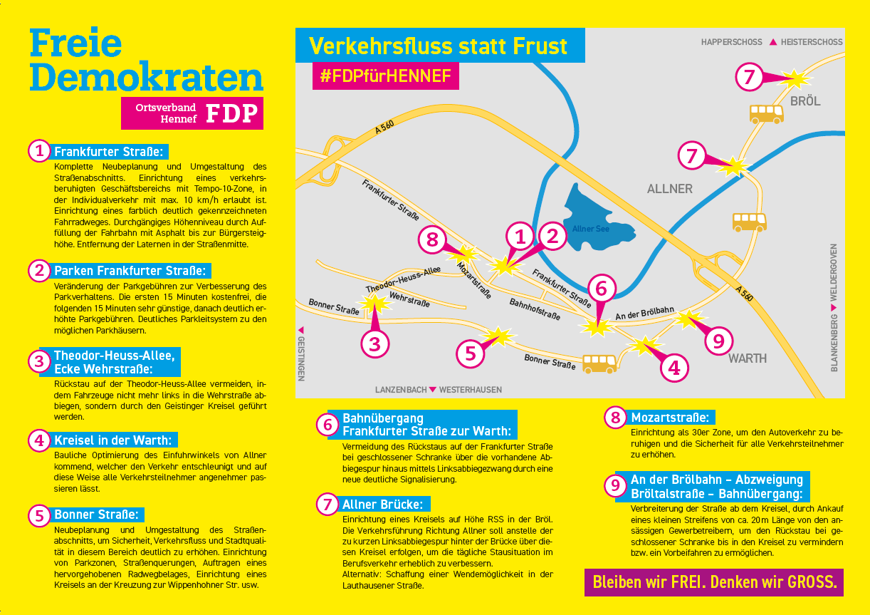 Verkehrskonzept der FDP Hennef