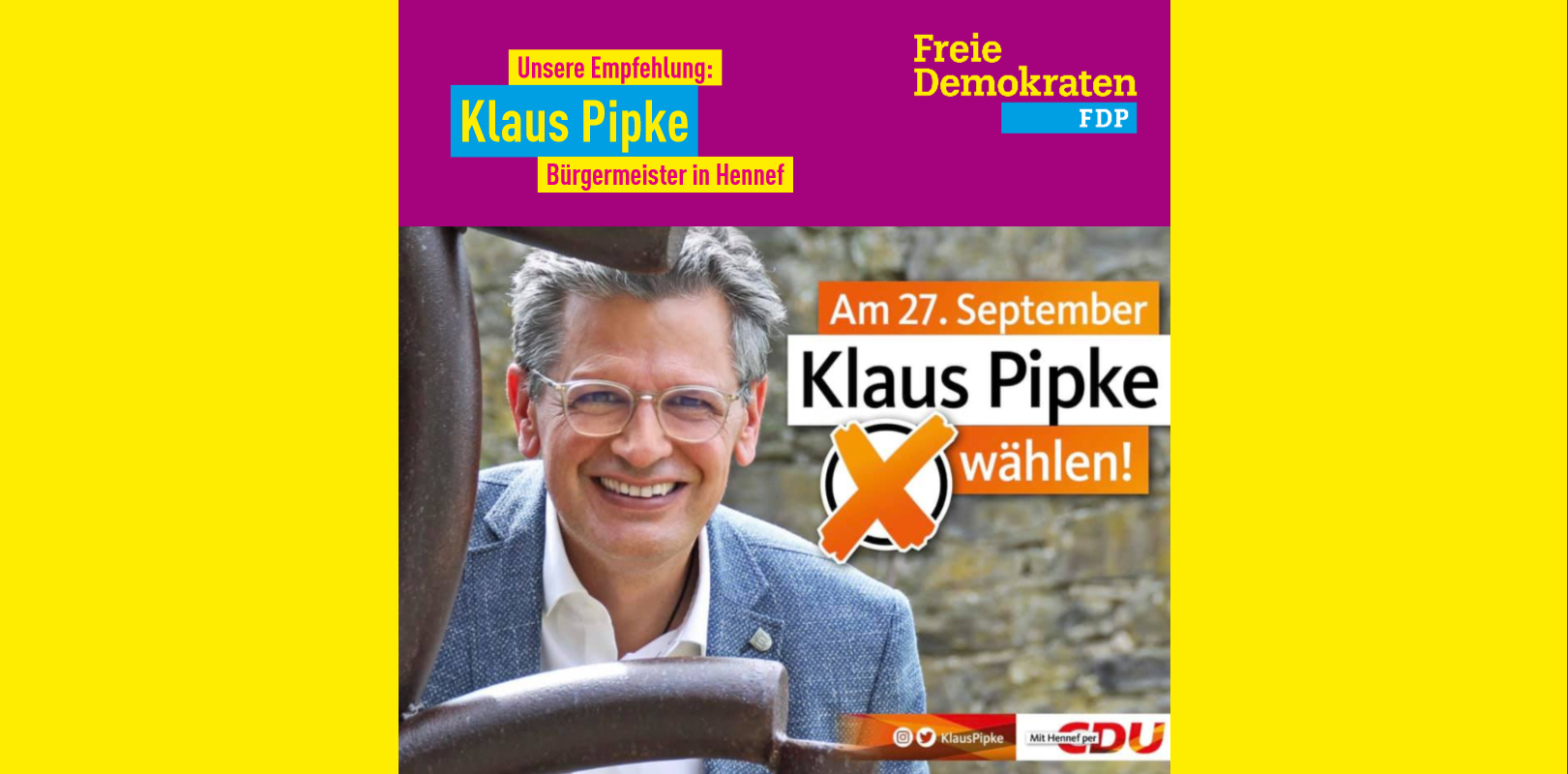 Unterstützung für Klaus Pipke