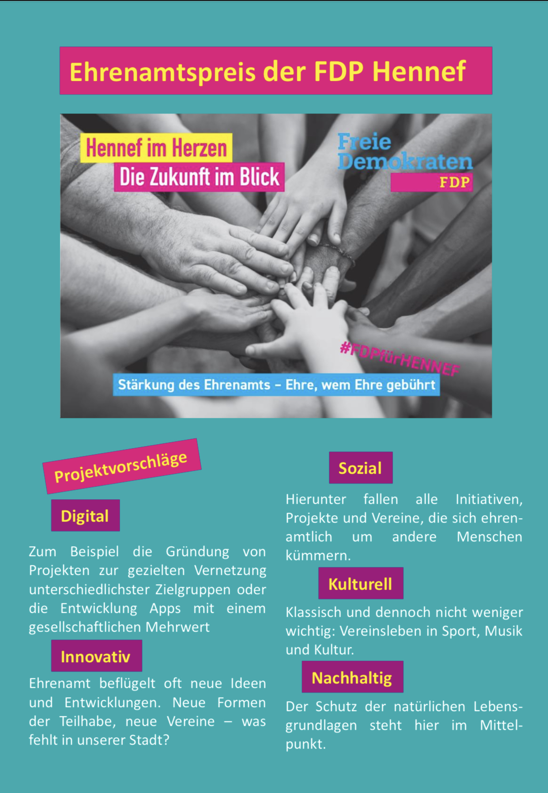 Ehrenamtspreis der FDP Hennef