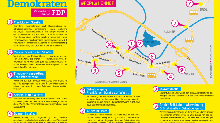 Verkehrskonzept der FDP Hennef