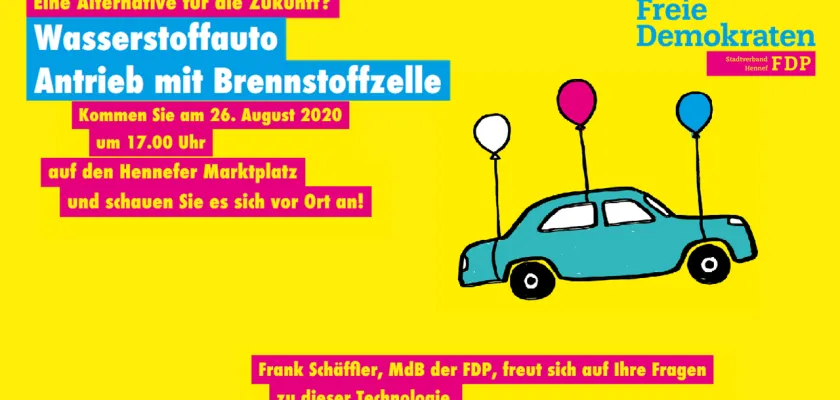 Plakat Wasserstoffauto